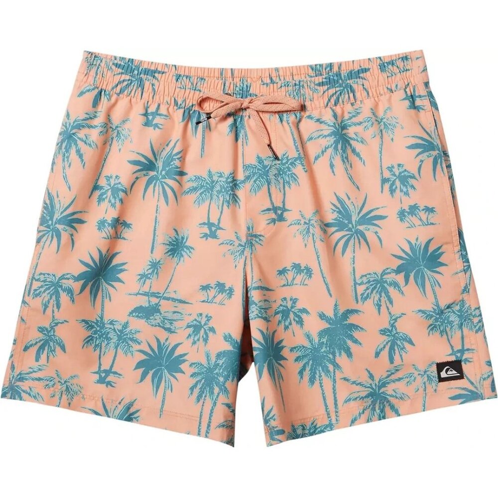 Quiksilver Men's Coastal Volley Swim Shorts Tropical Peach 15" Beach Size XL